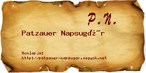Patzauer Napsugár névjegykártya