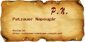 Patzauer Napsugár névjegykártya