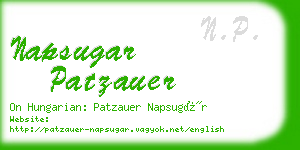 napsugar patzauer business card